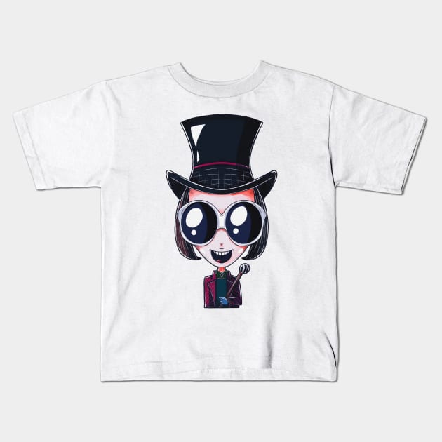 Willy Wonka Kids T-Shirt by Meerie 